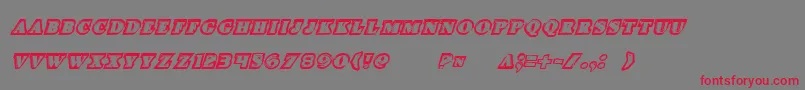 Iceboxartital Font – Red Fonts on Gray Background