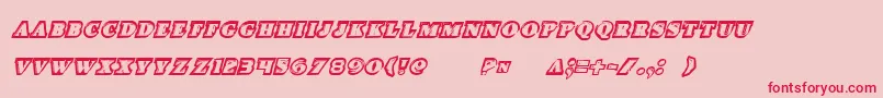 Iceboxartital Font – Red Fonts on Pink Background