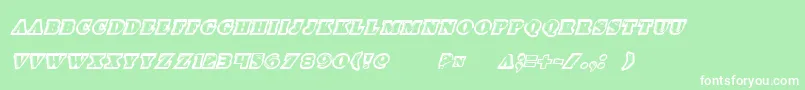 Iceboxartital Font – White Fonts on Green Background