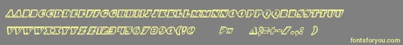 Iceboxartital Font – Yellow Fonts on Gray Background