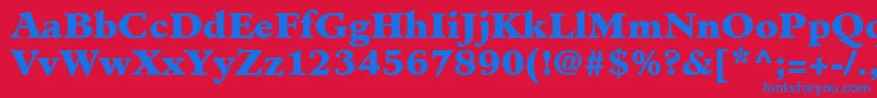 MinisterLtBlack Font – Blue Fonts on Red Background