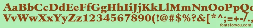 MinisterLtBlack Font – Brown Fonts on Green Background