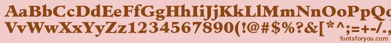 MinisterLtBlack Font – Brown Fonts on Pink Background