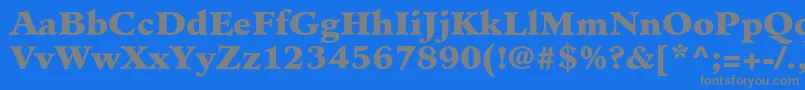 MinisterLtBlack Font – Gray Fonts on Blue Background