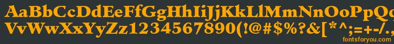 MinisterLtBlack-Schriftart – Orangefarbene Schriften auf schwarzem Hintergrund