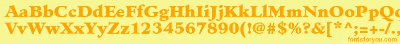 MinisterLtBlack Font – Orange Fonts on Yellow Background