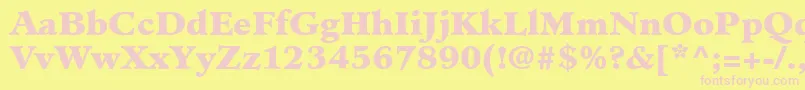 MinisterLtBlack Font – Pink Fonts on Yellow Background