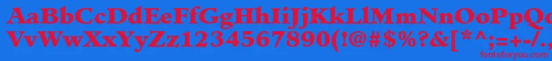 MinisterLtBlack Font – Red Fonts on Blue Background