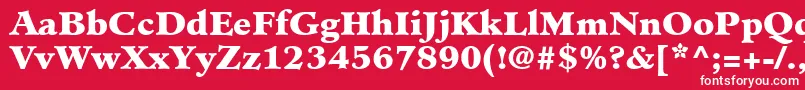 MinisterLtBlack Font – White Fonts on Red Background