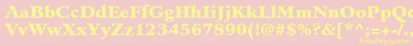 MinisterLtBlack Font – Yellow Fonts on Pink Background