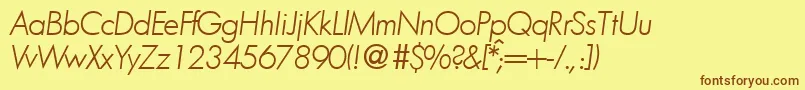 En savoir plus sur la police FunctiontwolightRegularitalic Police FunctiontwolightRegularitalic – polices brunes sur fond jaune