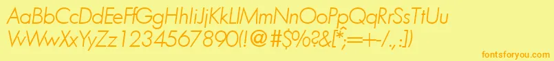 En savoir plus sur la police FunctiontwolightRegularitalic Police FunctiontwolightRegularitalic – polices orange sur fond jaune