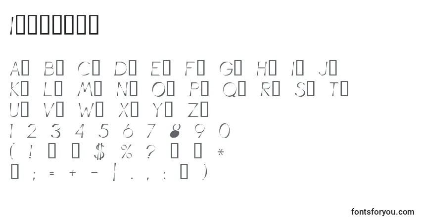 Czcionka Illusion – alfabet, cyfry, specjalne znaki