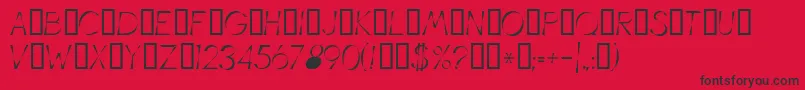 Illusion Font – Black Fonts on Red Background