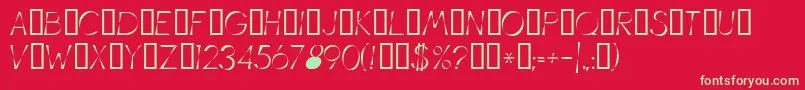 Illusion Font – Green Fonts on Red Background