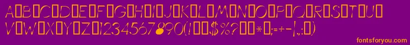 Illusion Font – Orange Fonts on Purple Background