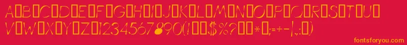 Illusion Font – Orange Fonts on Red Background