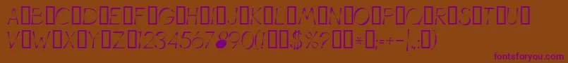 Illusion Font – Purple Fonts on Brown Background
