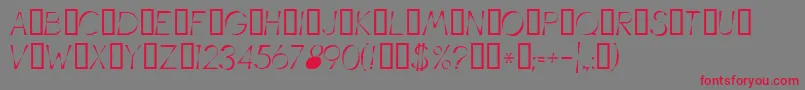 Illusion Font – Red Fonts on Gray Background