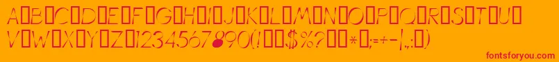 Illusion Font – Red Fonts on Orange Background