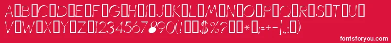 Illusion Font – White Fonts on Red Background