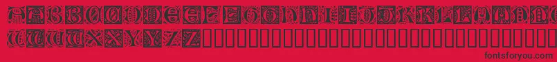 RamoCaps Font – Black Fonts on Red Background