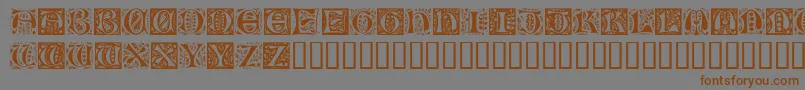 Fonte RamoCaps – fontes marrons em um fundo cinza