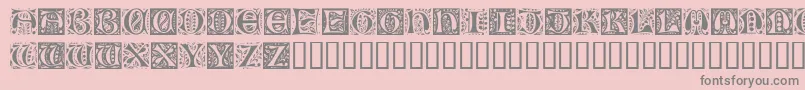 RamoCaps-Schriftart – Graue Schriften auf rosa Hintergrund