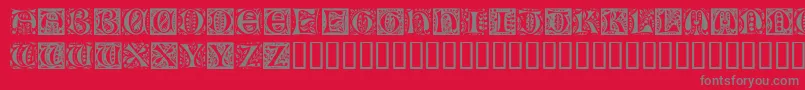 fuente RamoCaps – Fuentes Grises Sobre Fondo Rojo