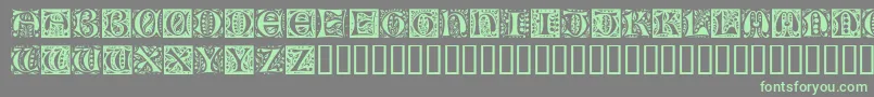 RamoCaps Font – Green Fonts on Gray Background