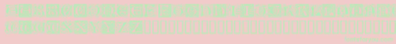 RamoCaps Font – Green Fonts on Pink Background