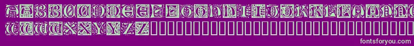 RamoCaps Font – Green Fonts on Purple Background