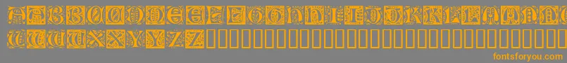 RamoCaps Font – Orange Fonts on Gray Background