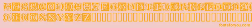 RamoCaps Font – Orange Fonts on Pink Background