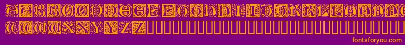 RamoCaps Font – Orange Fonts on Purple Background