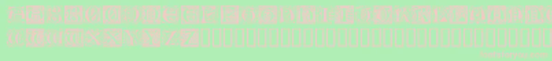 RamoCaps Font – Pink Fonts on Green Background