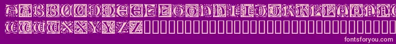 RamoCaps Font – Pink Fonts on Purple Background