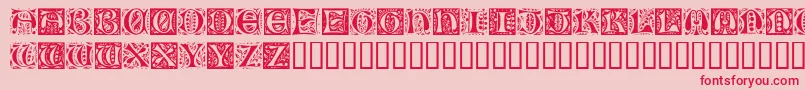 RamoCaps Font – Red Fonts on Pink Background