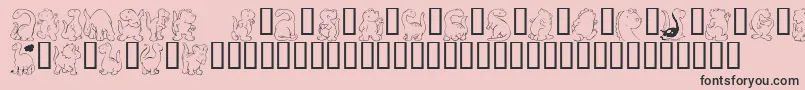 KrNickysDinos Font – Black Fonts on Pink Background