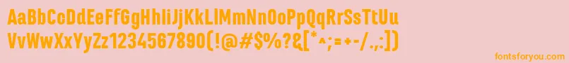 MarianinaFyBlack Font – Orange Fonts on Pink Background