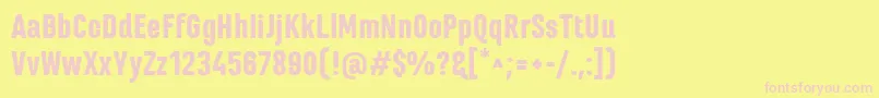 MarianinaFyBlack Font – Pink Fonts on Yellow Background