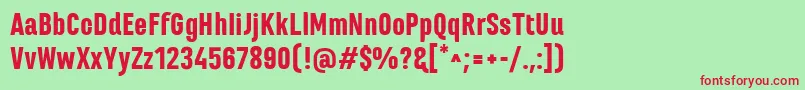 MarianinaFyBlack Font – Red Fonts on Green Background