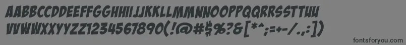 BadaboombbReg Font – Black Fonts on Gray Background