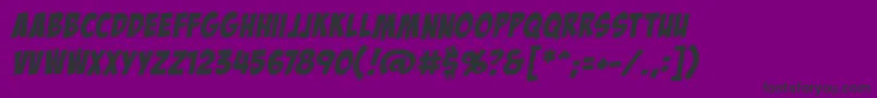 BadaboombbReg-fontti – mustat fontit violetilla taustalla