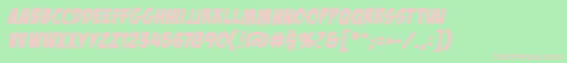 Więcej informacji o czcionce BadaboombbReg Czcionka BadaboombbReg – różowe czcionki na zielonym tle