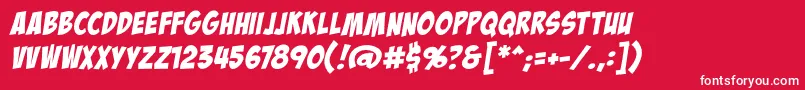 フォントBadaboombbReg – 赤い背景に白い文字