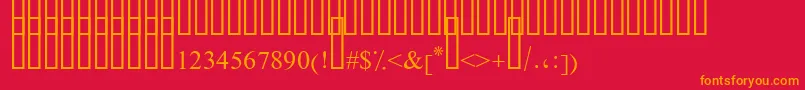 DiwaniSimpleStriped Font – Orange Fonts on Red Background