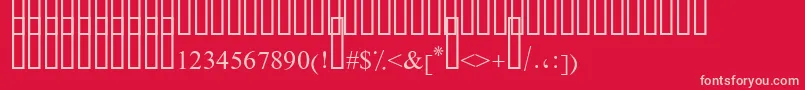 DiwaniSimpleStriped Font – Pink Fonts on Red Background
