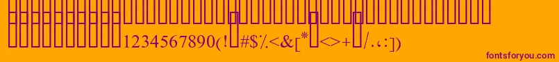 DiwaniSimpleStriped Font – Purple Fonts on Orange Background