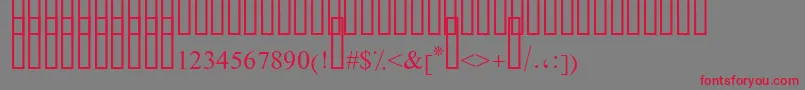 DiwaniSimpleStriped Font – Red Fonts on Gray Background